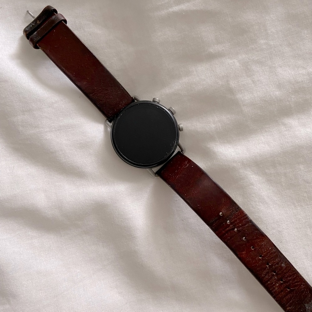 Skagen Falster 2 Wear OS Brown Leather Smartwatch Used in Box